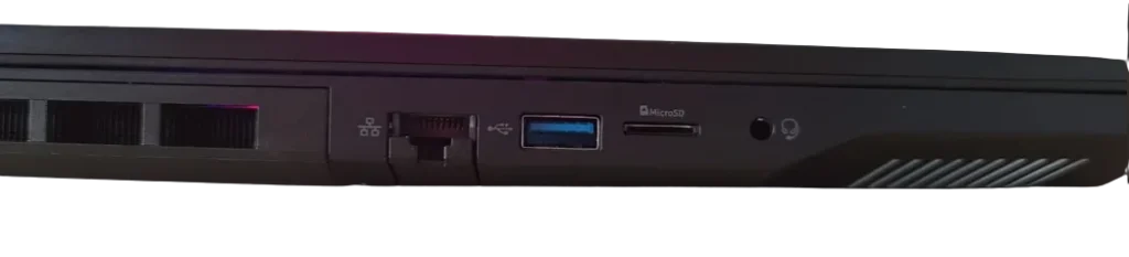 Acer Predator Helios Neo 16 AI Left Side Ports